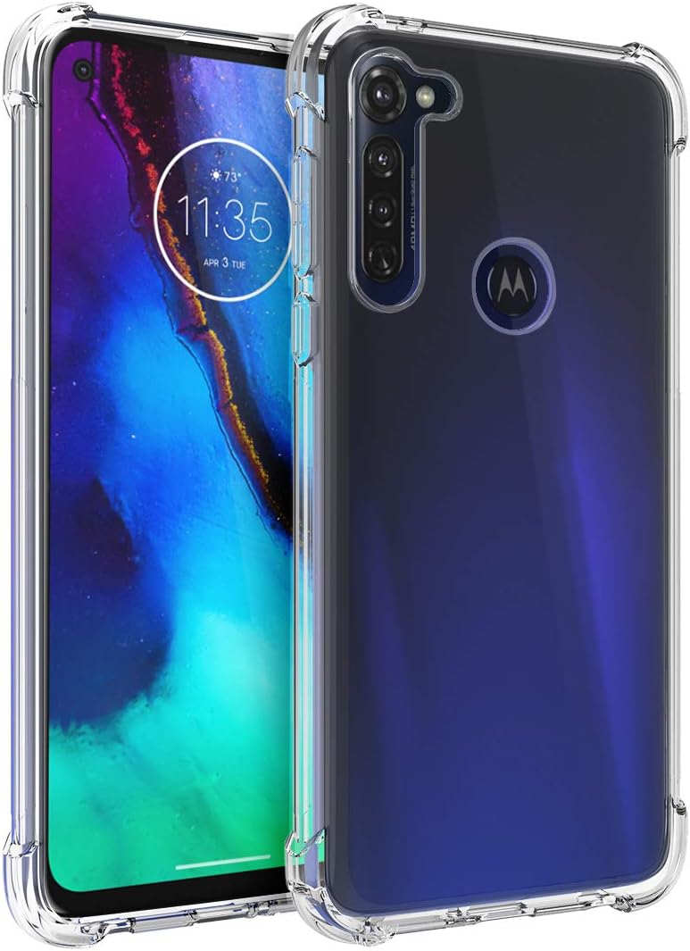 Osophter for Moto G Stylus Case Clear Transparent Reinforced Corners TPU Shock-Absorption Flexible Cell Phone Cover for Motorola Moto G Stylus（Clear）