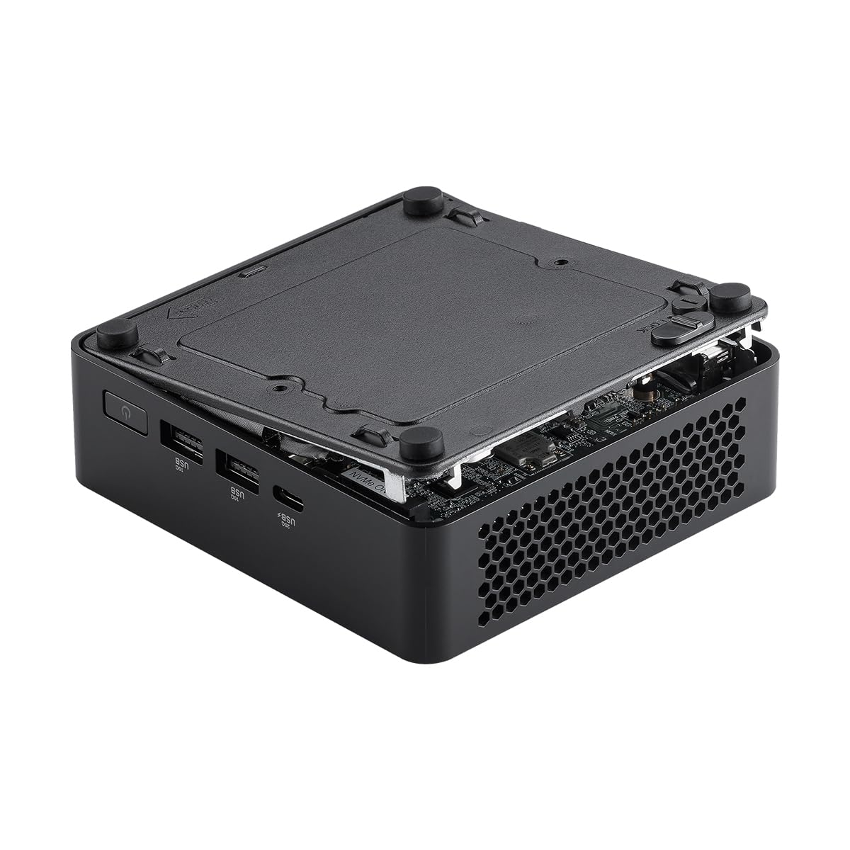 Mini PC NUC14 Pro con Intel Core Ultra 5 125H, grafica Intel Arc, supporta fino a 96 GB di RAM DDR5, Dual Thunderbolt 4, display Quad 4K, 2.5G LAN, WiFi6E (Slim, Barebone)