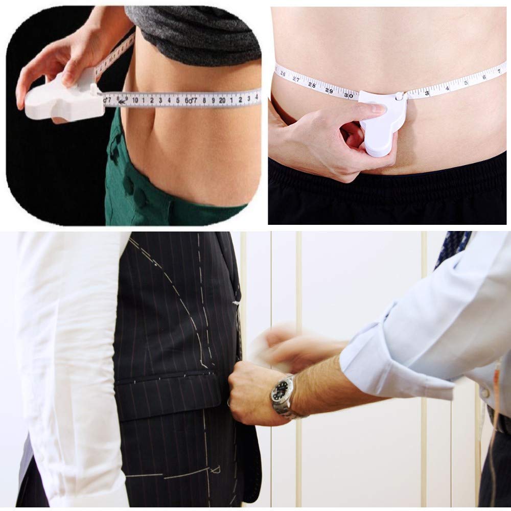 Metro a Nastro Retrattile, Metro per misurare corpo e Vestiti 0-150 cm, Centimetro per misurazione Corpo , Girovita - Fianchi - Torace - Braccia - Metro Nutrizionista -Bianco