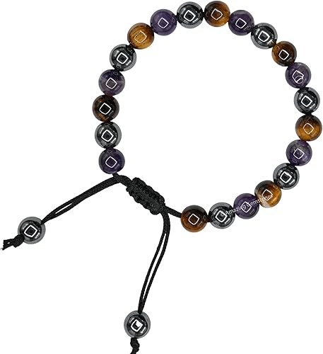 Miniatura 208 de Natural Healing Crystal Bracelet for Women - Mens Bracelet Energy Balancing Gemstones Set - Adjustable Stone Bead Bracelet for Men and Women - Anger