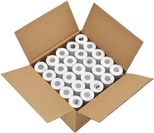 MFLABEL Rollos de papel térmico para recibos POS - 2 1/4" x 50' (57mm x 15.3m) - Paquete al por mayor de 200 rollos - Papel térmico de alta