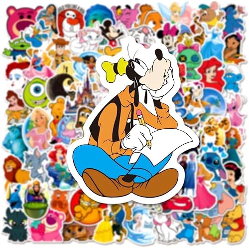 image for ZCXDF 200pcs Kids Disney Princess Cute Cartoon Character Stickers - Mo