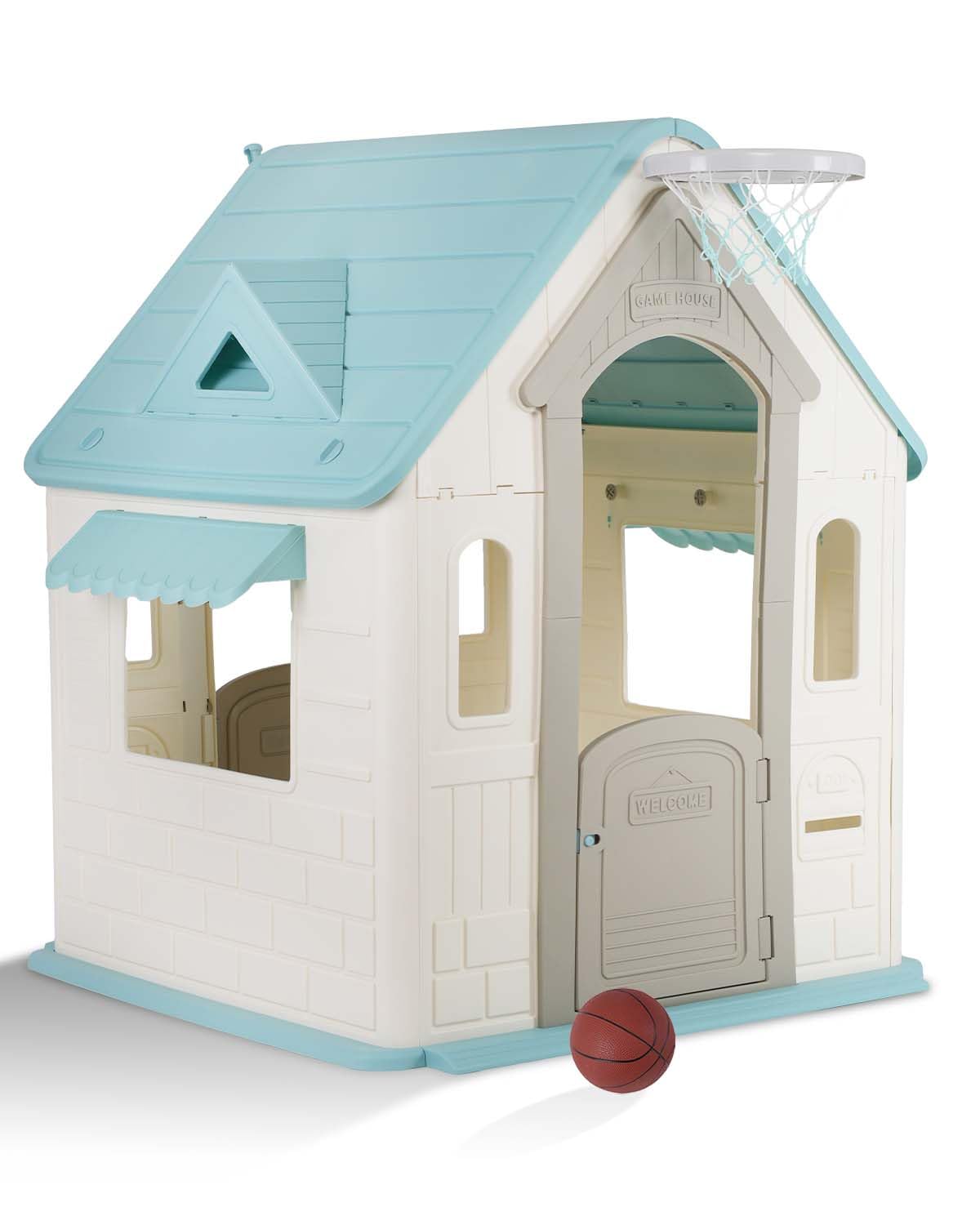 Amazon | 子供用屋外プレイハウス、キッズプレイハウス 屋外屋内 