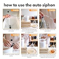 Vista 9 de FastRack Mini, abrazadera de sifón automático y manguera de 6.5 pies, 38 pulgadas, transparente