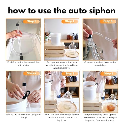 Miniatura 9 de FastRack Mini, abrazadera de sifón automático y manguera de 6.5 pies, 38 pulgadas, transparente