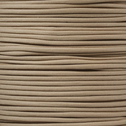 PARACORD PLANET Starke Type IV 750 LB Zugfestigkeit 11 Strand Core Paracord Spulen (250 "& 1000 'Größe Optionen), Hautfarben, 1000' Spool