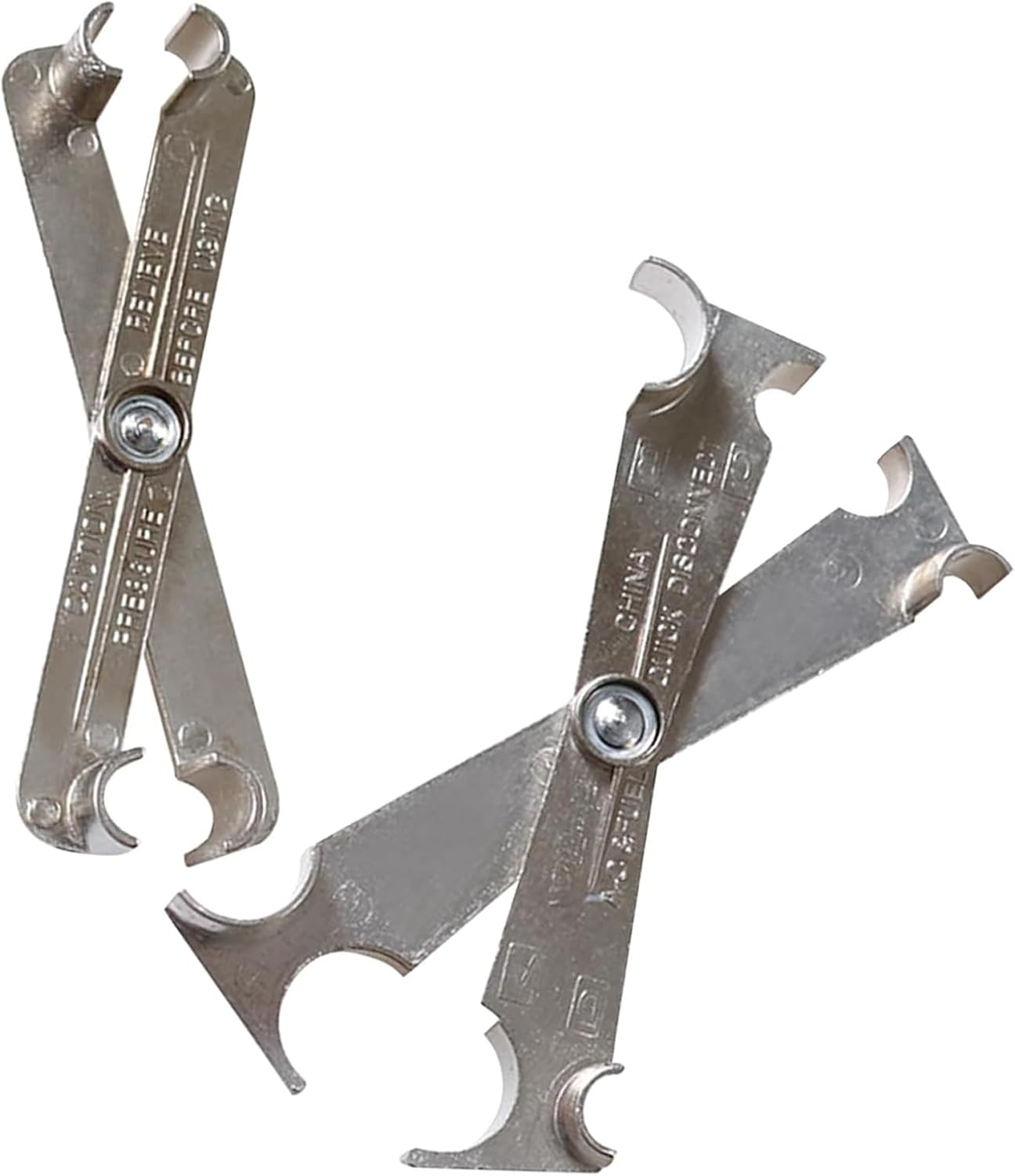 Fuel Line Disconnect Tool, Steel Metal Fuel Line Disconnect Scissor Tool Set, 3/8 Inch and 5/16Inch Multi-Purpose Fuel Line Wrench Removal Tool, Fit for Car, Truck, SUV
