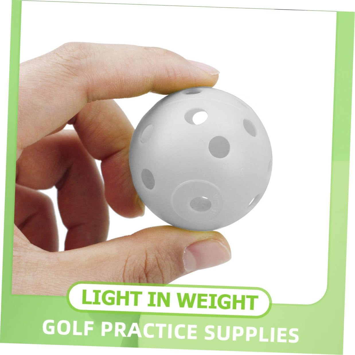 100pcs Golf Training Balls Plastic Hollow Small Practice Balls for Backyard Indoor Swing Golf