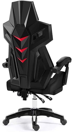 Silla de oficina ergonómica con respaldo alto, asiento ajustable en altura lumbar, reposacabezas de malla transpirable, cojín de espuma suave