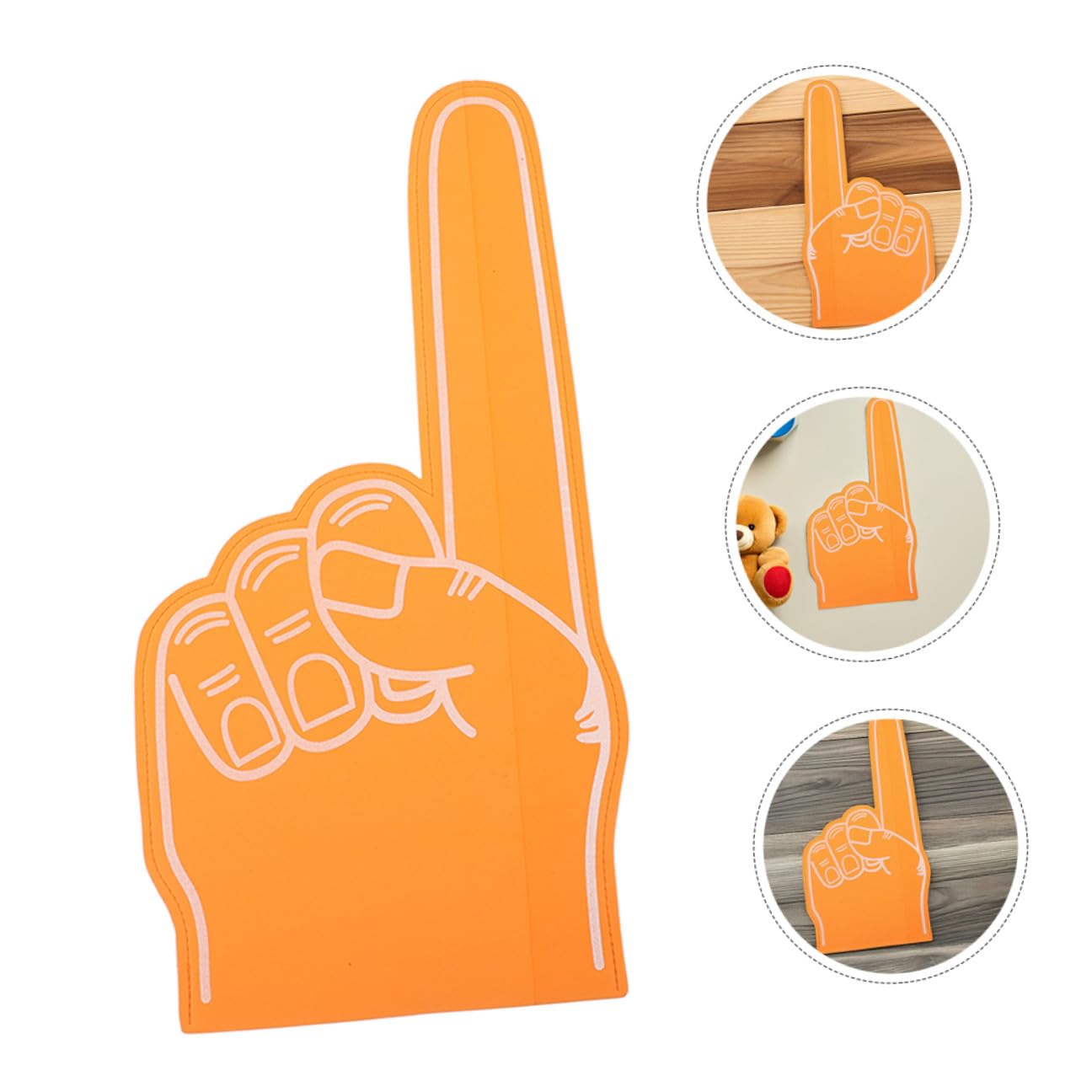 DOITOOL Dedos de Espuma para Animación Deportiva, 4 Piezas Naranja, Diseño en Forma de Mano, Fáciles de Llevar y Portátiles para Eventos Deportivos y Conciertos — view 8