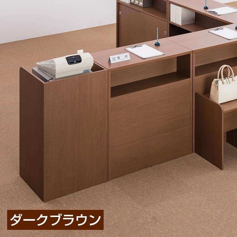 Amazon | オフィスコム 法人様向け 木製 レジカウンター 鍵付き 