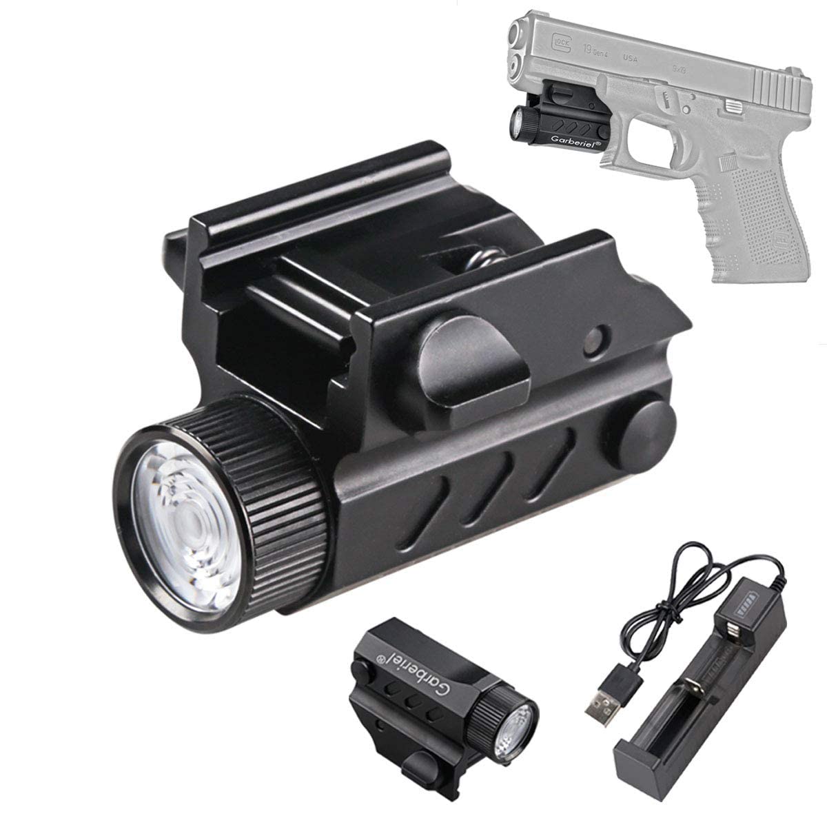 Buy HECLOUD Tactical Handgun Flashlight , 550 Lumens Waterproof