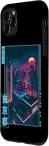 Miniatura 2 de Funda estética japonesa Vaporwave City Tokyo para iPhone 11 Pro Max