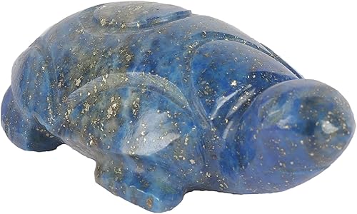GEMHUB Estatua de tortuga de lapislázuli tallada a mano para decoración del hogar aprox. 183.00 quilates, Gema, Lapislázuli natural