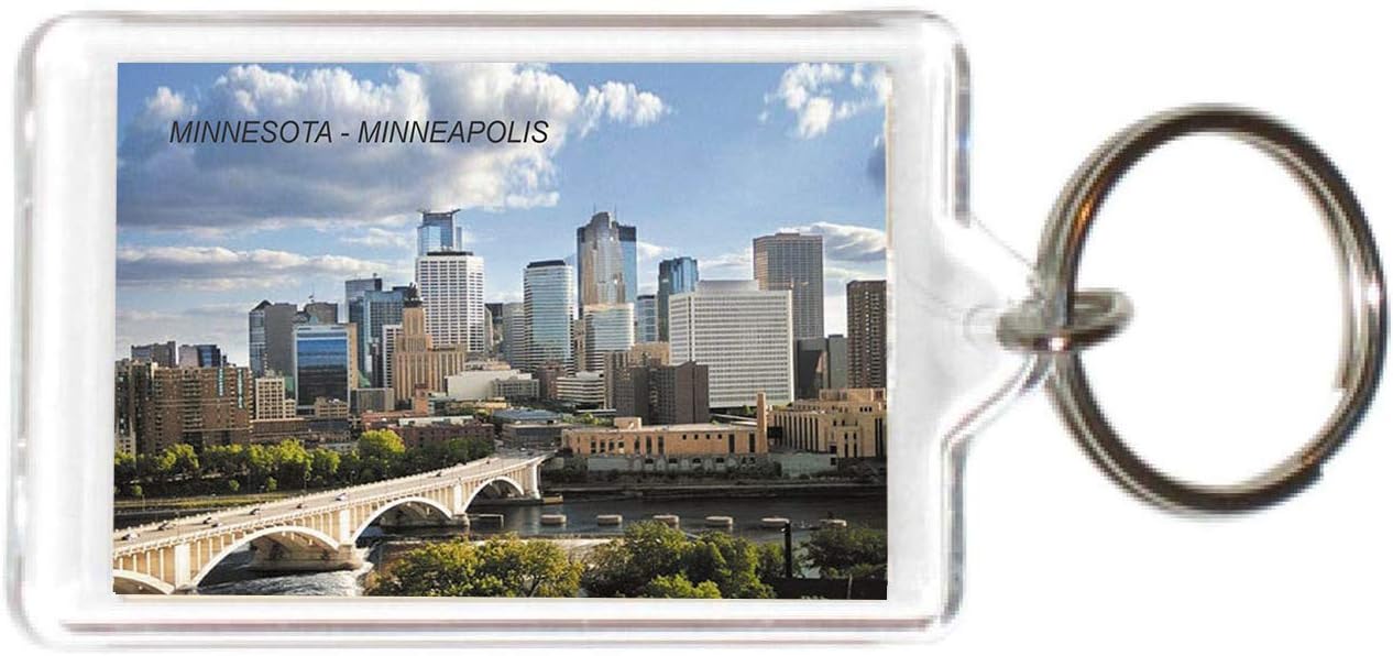 Minneapolis USA United States Acrylic Keychains KeyRings Holders