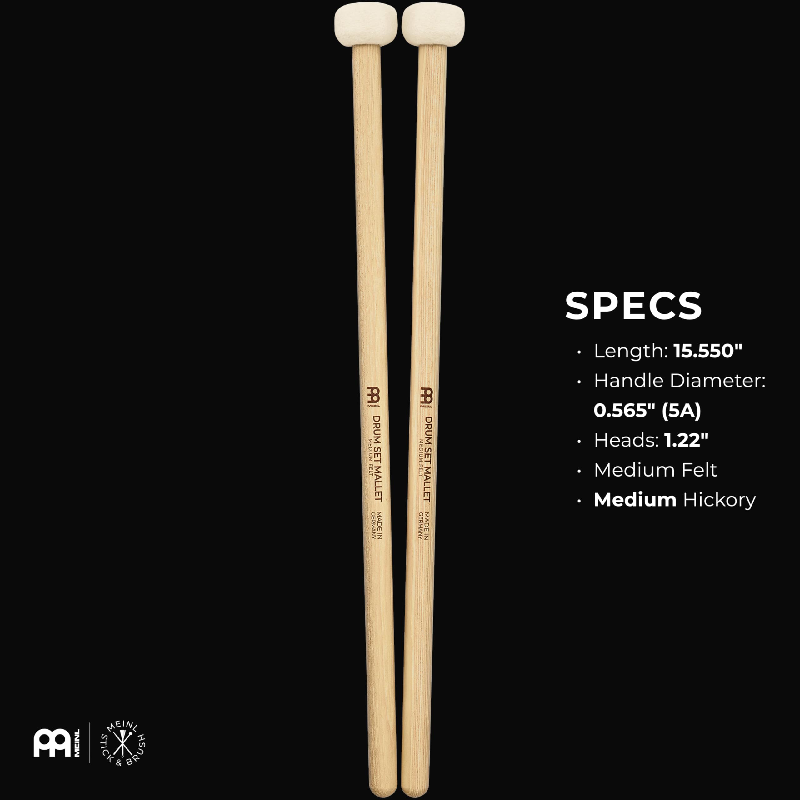Meinl Mazzuolo medio per batteria - Mazzuolo per percussioni da concerto