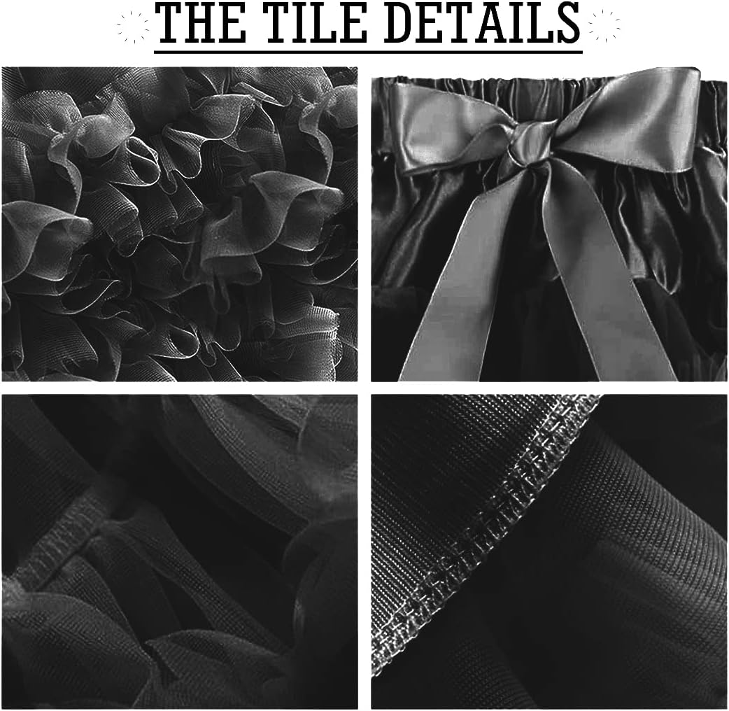 Women's Petticoat Skirt Adult Puffy Tutu Skirt Layered Ballet Tulle Pettiskirts Dress Costume Underskirt - Image 7