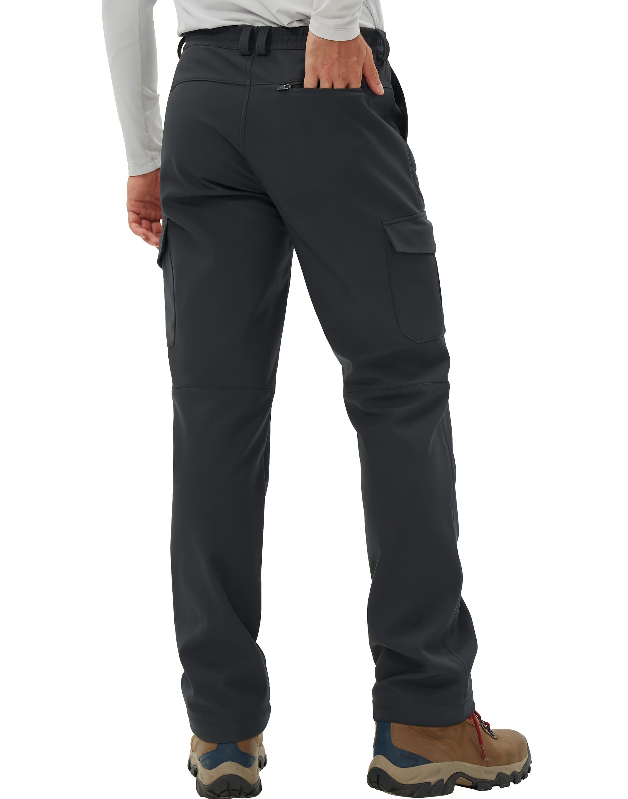 Pioneer Camp Pantaloni cargo da uomo foderati in pile Softshell impermeabili pantaloni da lavoro da neve sci isolati caldi pantaloni invernali
