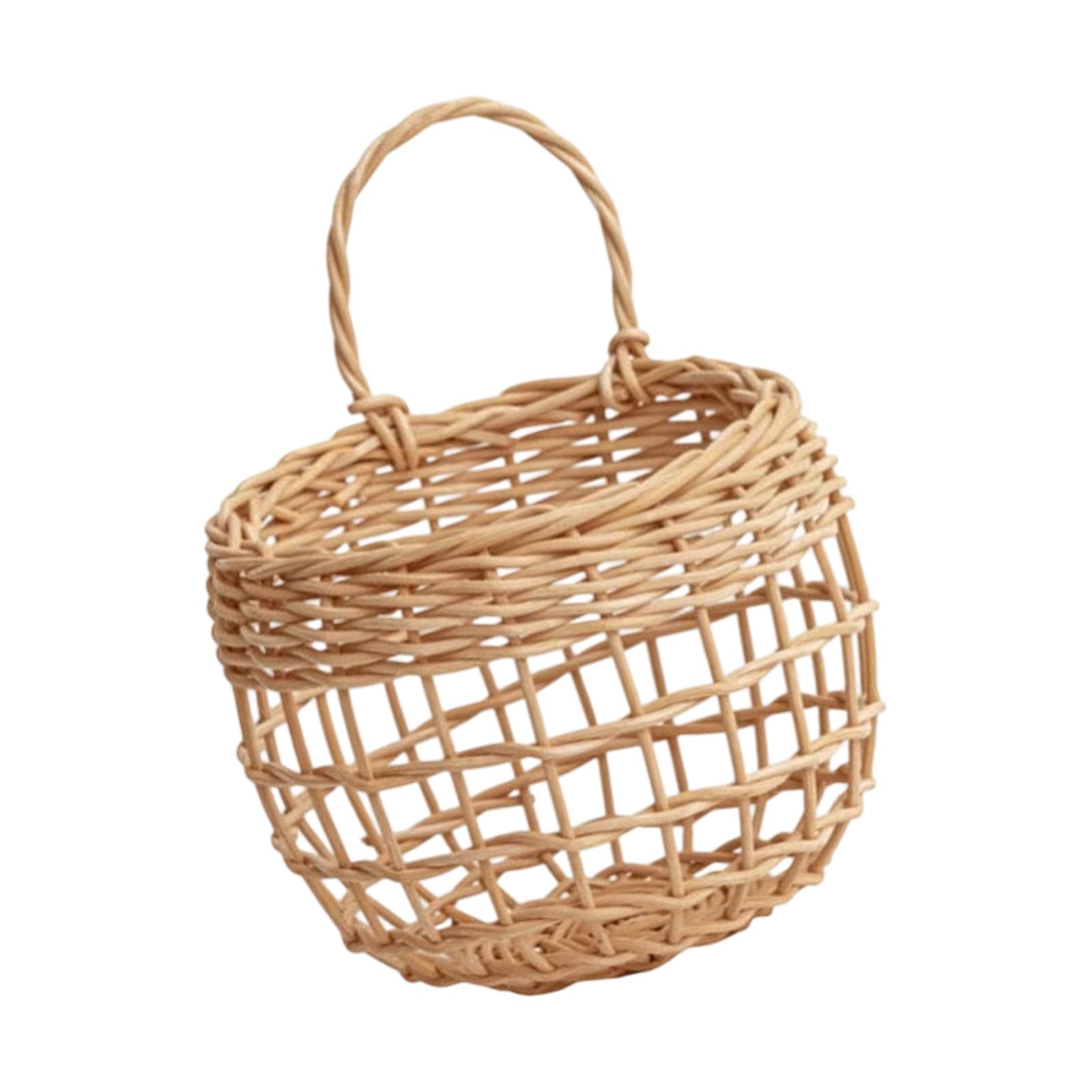 HENYGEN Large Wicker Storage Bin Breathable Handcrafted Basket Handwoven Container for Bedroom Bathroom Organization Interlaced Basket