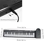 Piano Pliable, 49 Touches Clavier Électrique, Clavier Portable, Piano Clavier pour Débutants (Noir)
