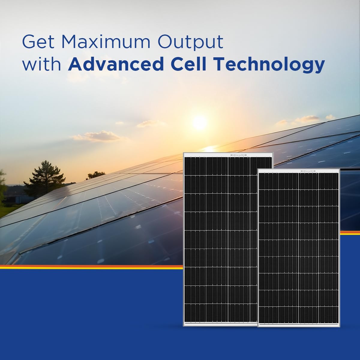 Eastman EMP210W - 210W Mono Perc Non-DCR Solar Panel (Pack of 2) Suitable for Home, Office & Shops | 5 Years Product Warranty | 25 Years Performance Warranty | Superior Low Light Performance - Image 2 thumbnail