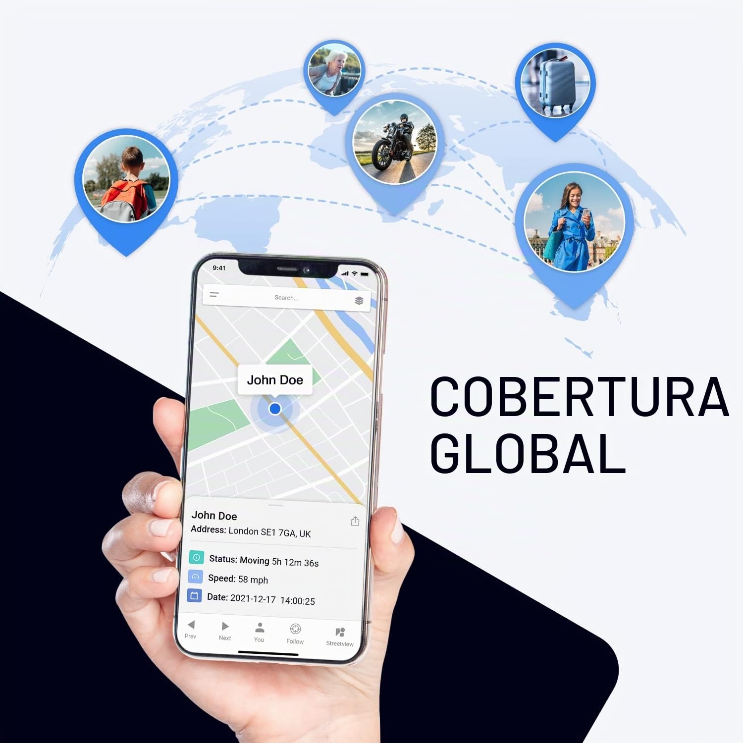 REWIRE 104N 4G - Rastreador magnético GPS para vehículos, portátil 24/7 en tiempo real para coche, camión, furgoneta, fácil de instalar, duración de la batería de seguimiento de hasta 21 días