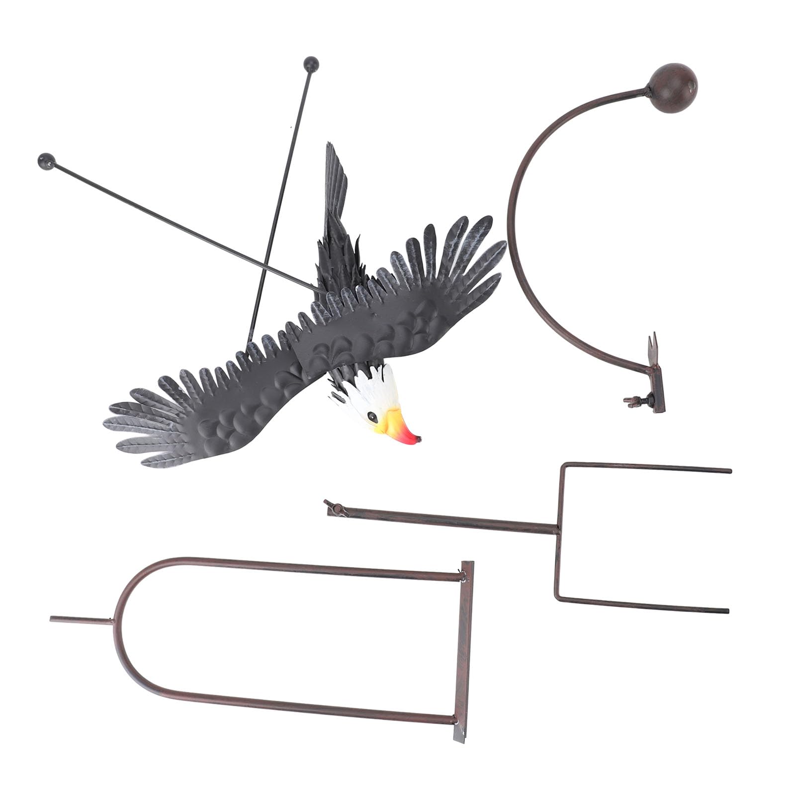 Bald Eagle Garden Ornament Balancing Bird Rocker Wind Sculpture Handcrafted for Outdoor Yard Decoration, Balancing Bird Garden Rocker Wind Sculpture