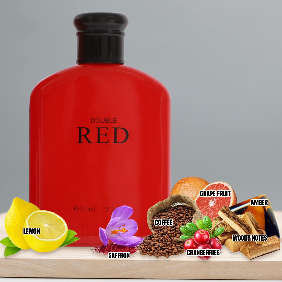 Double Red Spray Cologne - Eau De Toilette for Men - 3.3 fl.oz