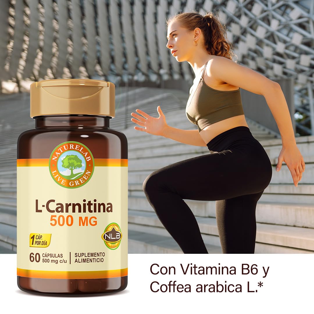 Naturlab® L-Carnitina 60 Cápsulas 500 mg Salud y Cuidado Personal