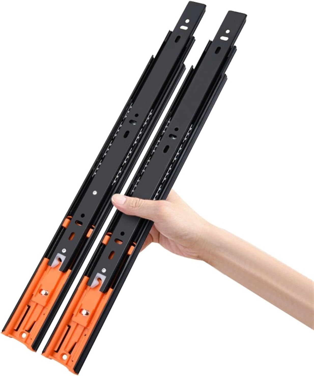 45mm Soft Close Ball Bearing Drawer Runners, 3 Folds Full Extension, Side Mount, 45kg Load Capacity, Furniture Slide(Normal12inches30cm)