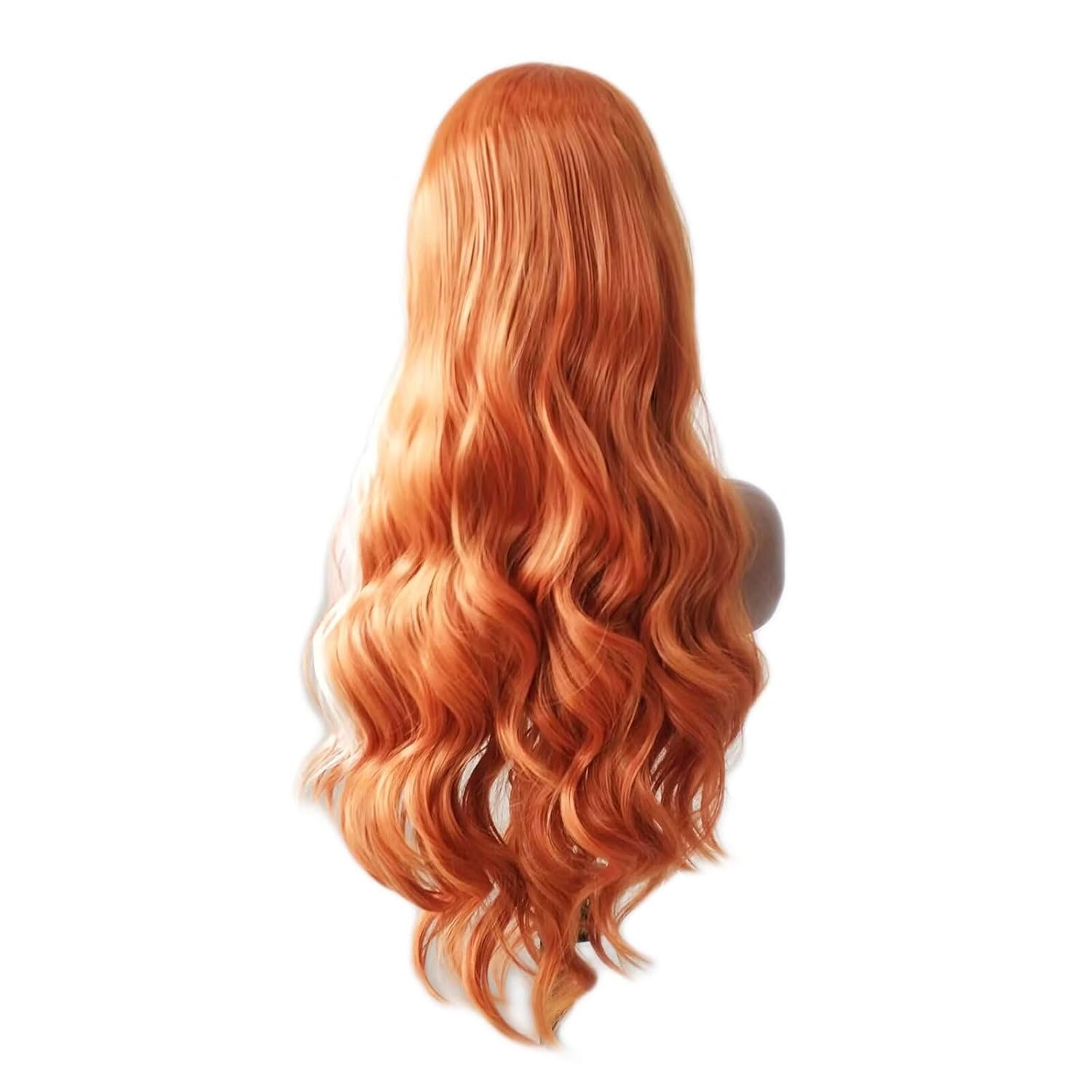 RONGDUOYI RDY Long Hair Highlight Orange Blonde Body Wave Synthetic Lace Front Wig 150% Density Free Part 13×4 Lace Part Heat Resistant Glueless Mixcolor Wigs for Women Girls Daily Makeup Use 20 Inch