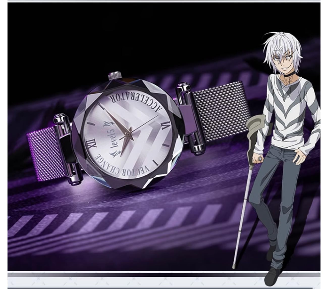 Amazon.co.jp: 腕時計 とある科学の超電磁砲 御坂美琴 一方通行の