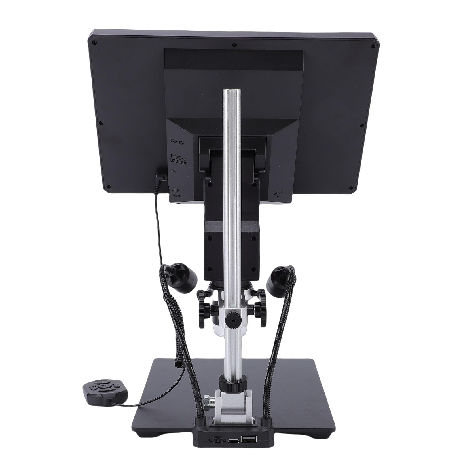 GOWENIC 2000x Professionelles Digitalmikroskop |10,1-Zoll-HD-Bildschirm 12 MP für Biologie, Mineralien, Münzlötinspektion mit LED-Ringlicht-Fernbedienung