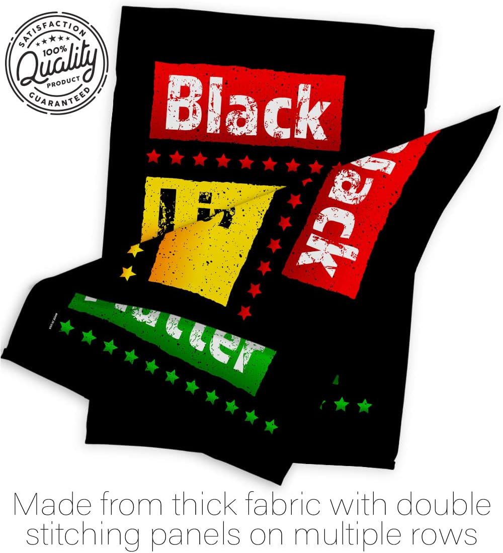 Black Lives Matter Pack Support Cause BLM Anti Racism Revolution Movement Equality Social USA Vintage Applique Decoration Banner Small Garden Yard Gift Double-Sided, House Flag 28" x 40", Thick Fabric