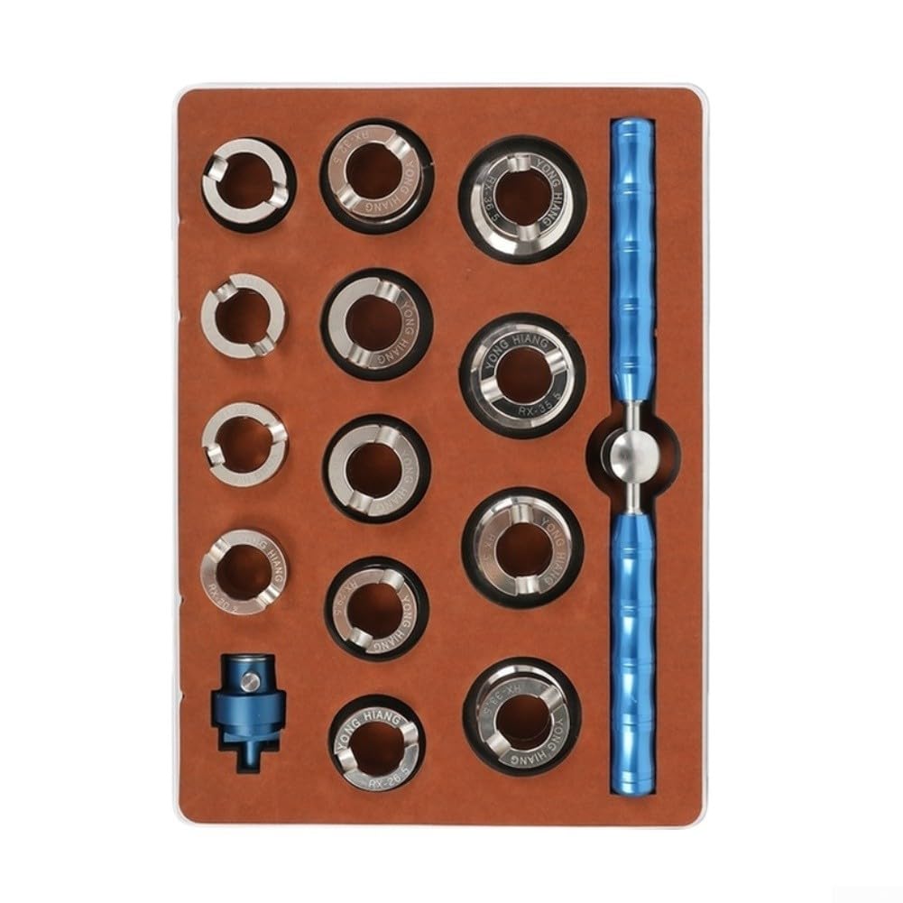 Uhrenreparatur-Werkzeug-Set, Uhrenbewegeröffner-Set, 15-teiliges multifunktionales professionelles Uhrmacherwerkzeug für Batteriewechsel