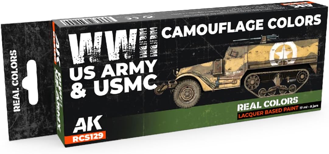 AK Interactive WWII US Army & USMC Camouflage Colors SET, 17 ml.