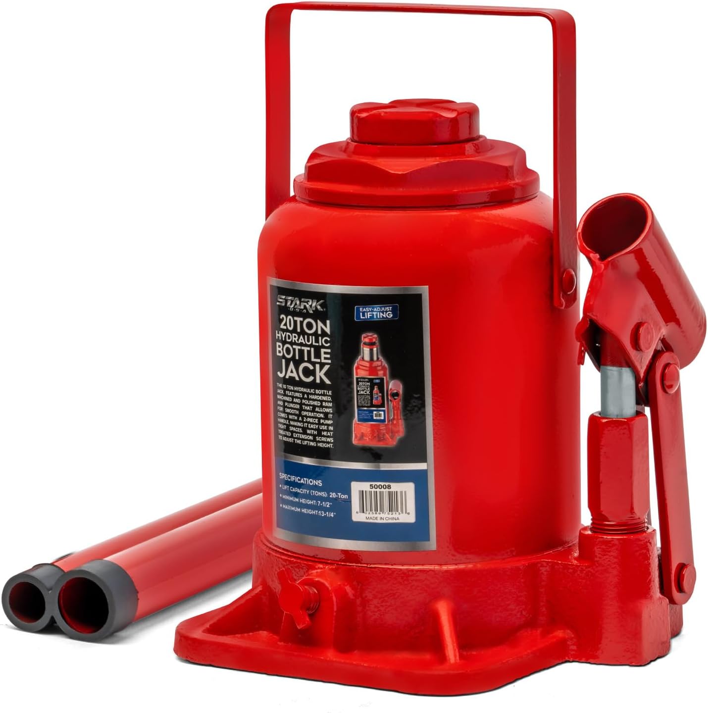 Stark USA 20-Ton Hydraulic Bottle Jack Large Capacity Weight Lifting Equipment with Handle Automotive (40,000 LBs)