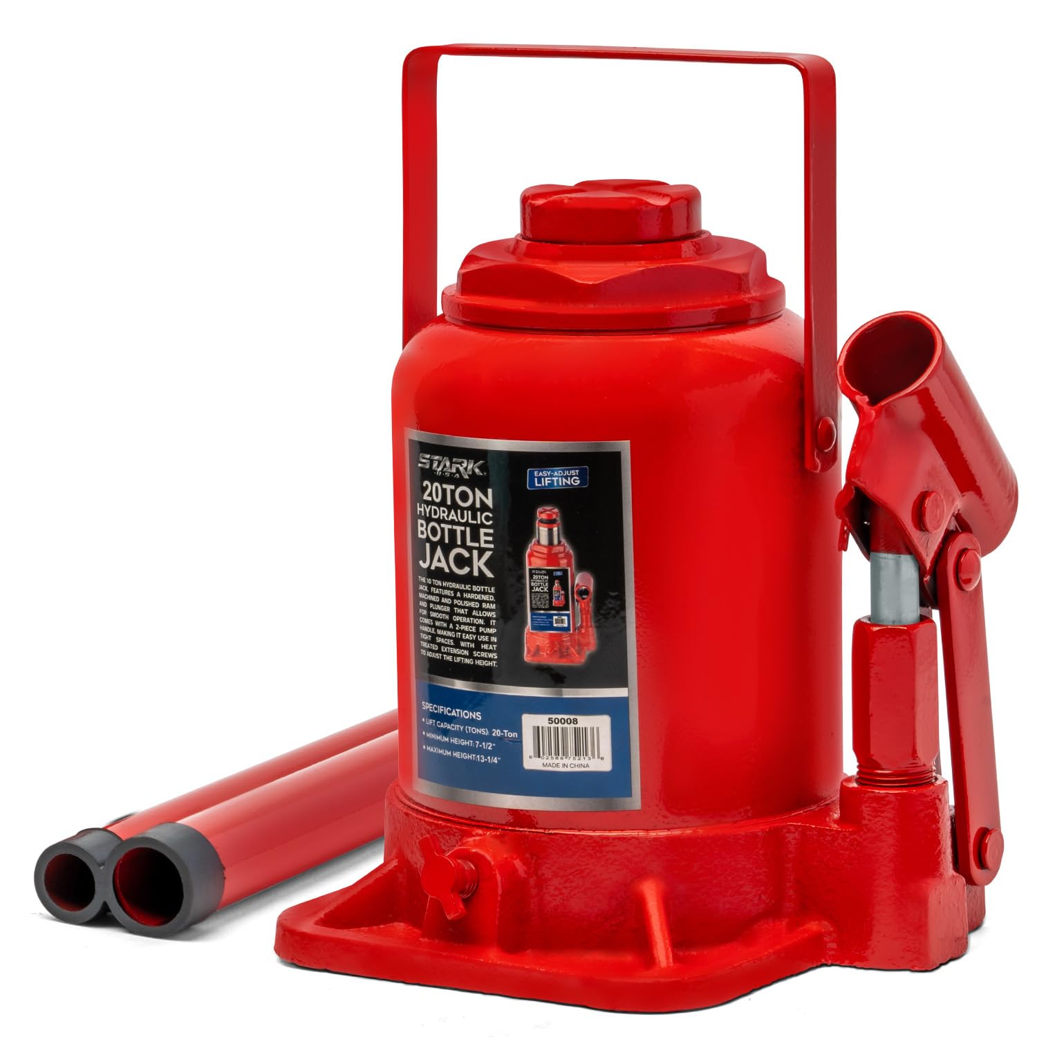 Stark USA 20-Ton Hydraulic Bottle Jack Large Capacity Weight Lifting Equipment with Handle Automotive (40,000 LBs)