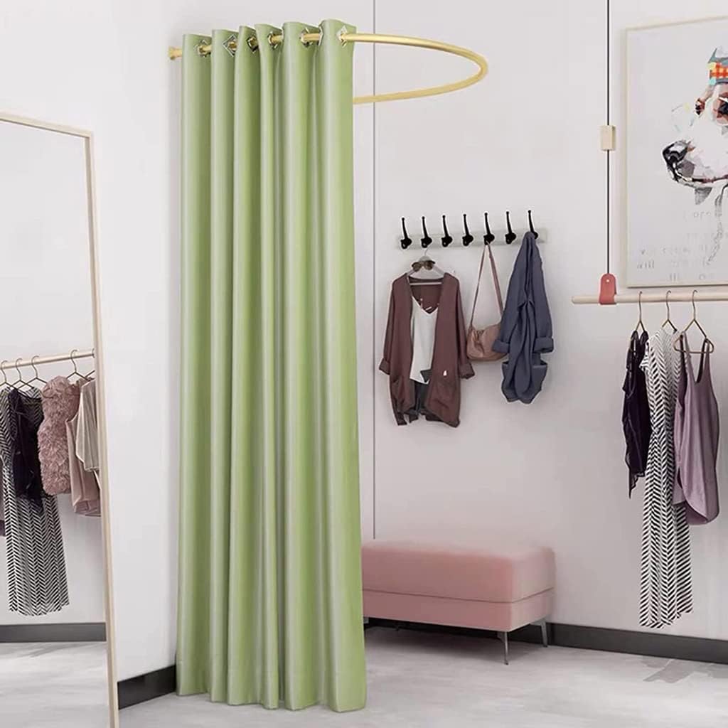 Portable Dressing Room U-Corner Wall Hanging Fitting Room Free-Standing Strong Load- Bearing Changing Room Dormitories Bedroom