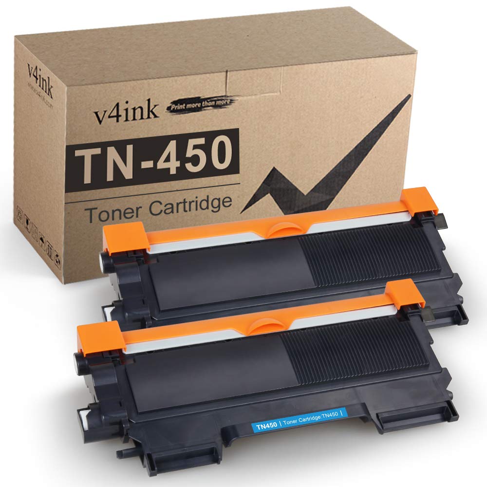 V4INK 2-Pack New Compatible Brother TN420 TN450 Toner Cartridge Black for Brother HL-2240 HL-2240D HL-2270DW HL-2280DW MFC-7360N MFC-7860DW Brother IntelliFax-2840 2940 DCP-7060D DCP-7065DN Printer