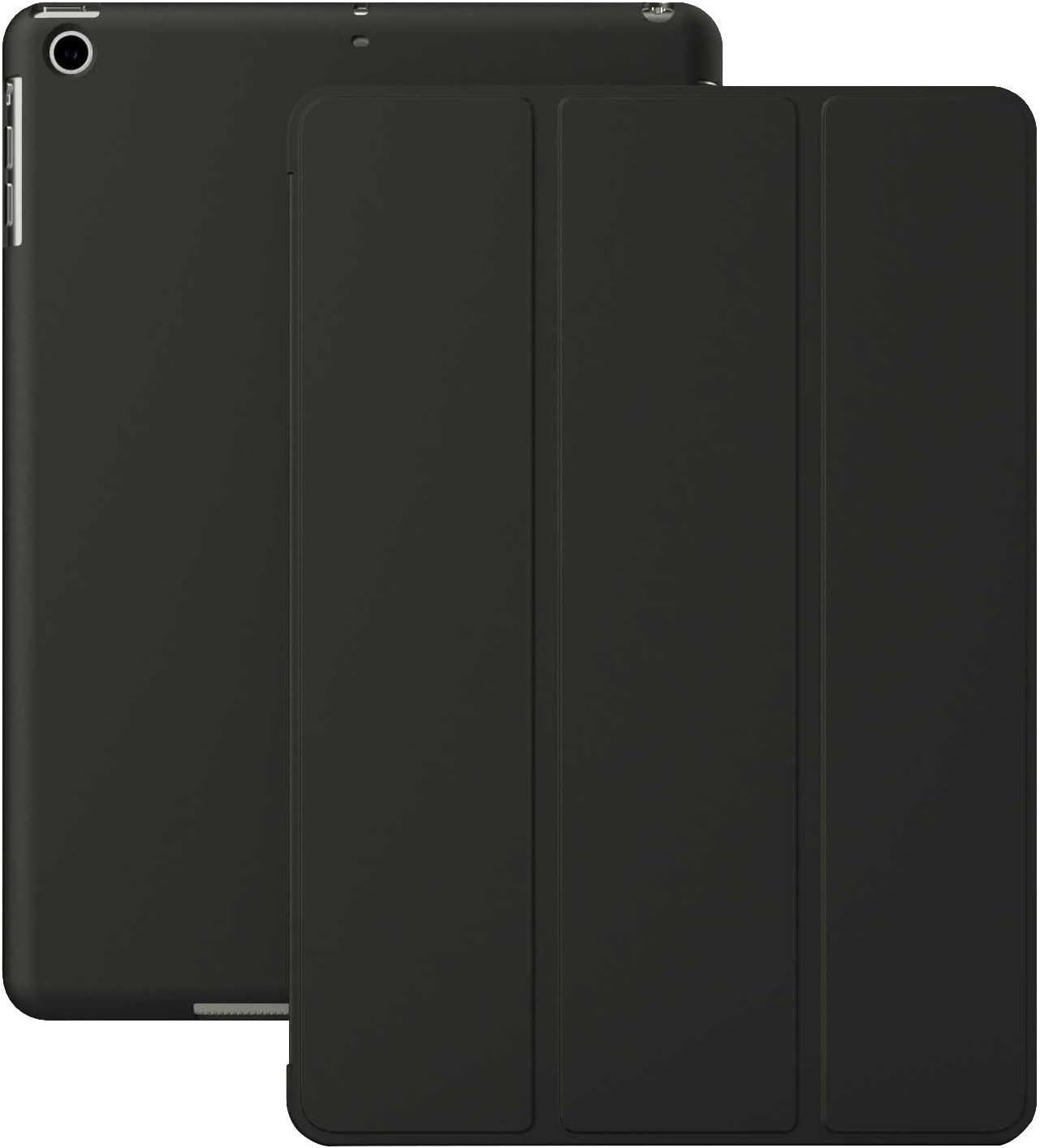 KHOMO - iPad 2 3 and 4 Generation Case - DUAL Series - Super Slim Black Cover with Rubberized back and Smart Auto Wake Sleep Feature for Apple iPad 2, 3rd and 4th.