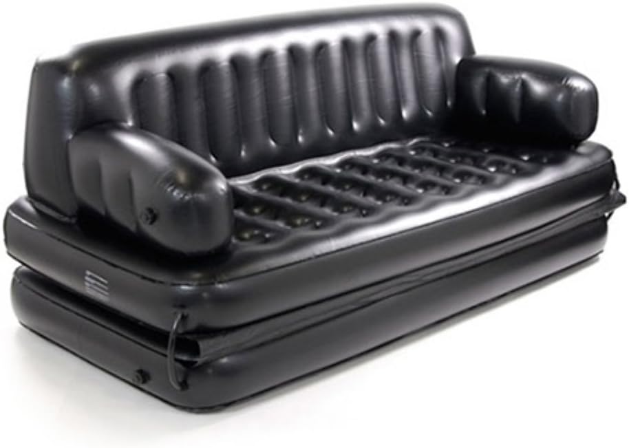 King Sized 5 x 1 Inflatable Sofa Bed, Black