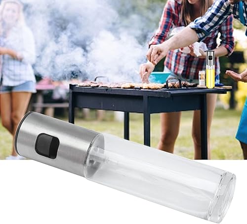 Miniatura 3 de Pulverizador de aceite de oliva, de mano 304 de acero inoxidable, multifuncional, 3.4 fl oz, tipo de empuje para el hogar para restaurante para