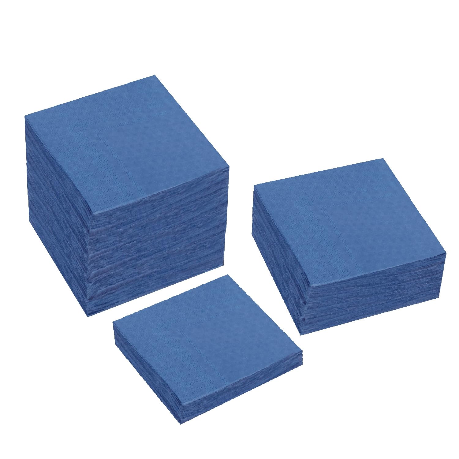 Photo 1 of 200 Pack Cocktail Napkin 2-Ply Dessert Napkins Folded 5 x 5 Inches Disposable Napkins for Dinner Wedding Birthday Party Bridal Anniversary Reception Event (200, Navy Blue)