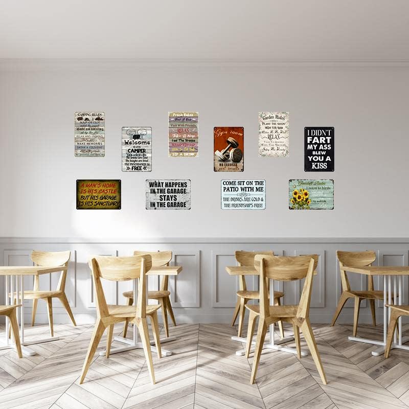 Miniatura 6 de Letrero de metal con texto en inglés I Didt Fart My Ass Blew You a Kiss para decoración de pared del hogar cafetería bar club 8 x 12 pulgadas