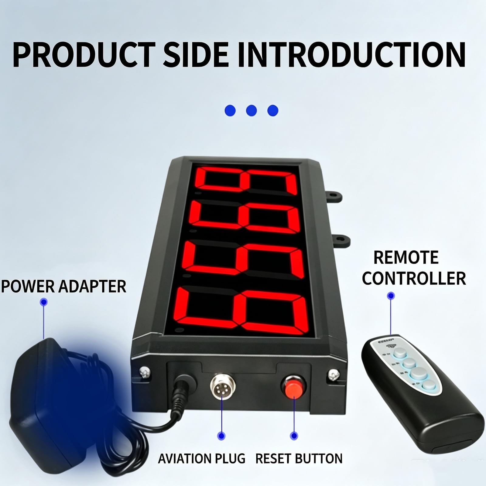 MObyat Contador Digital Industrial De 3 Dígitos, Contador Digital Led De 3 Pulgadas, Inducción Sin Contacto De 0 A 5 M, Memoria De Apagado, Conteo Automático hasta 999, para El Conteo De Cajas