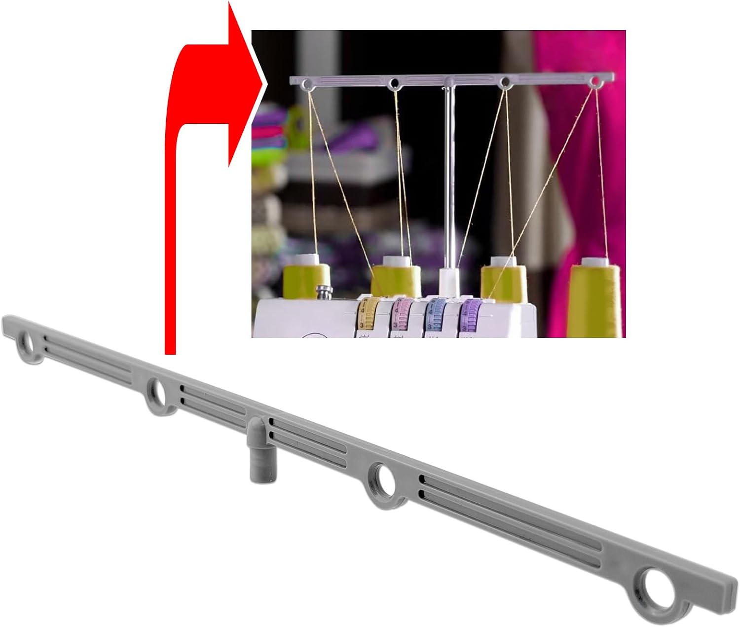YEQIN Thread Guide Bar #X77735-001 Fits for Brother Serger 1034D, 1034DAV, 1134D, 1134DW, 2034D, 2340CV, 925D, 929D, 935D, DZ1234