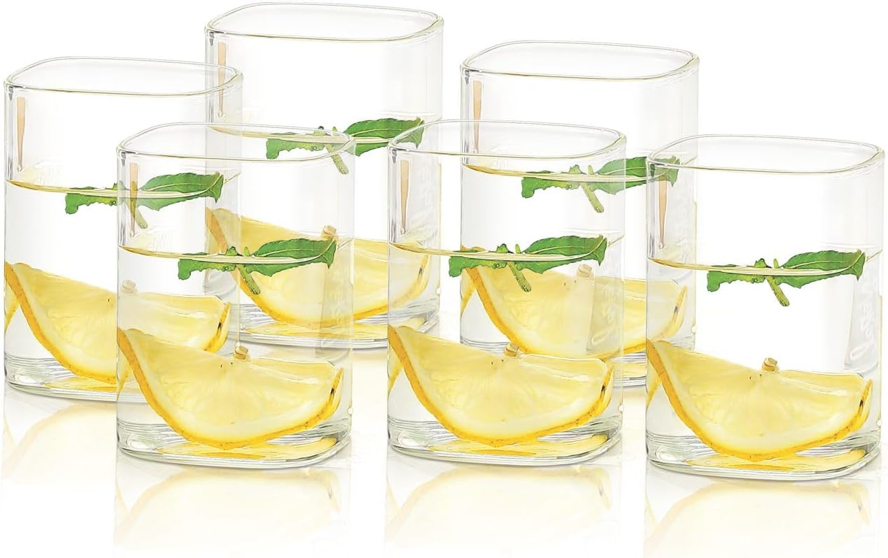 Square Glass ILUSION Set of 6 by Signoraware