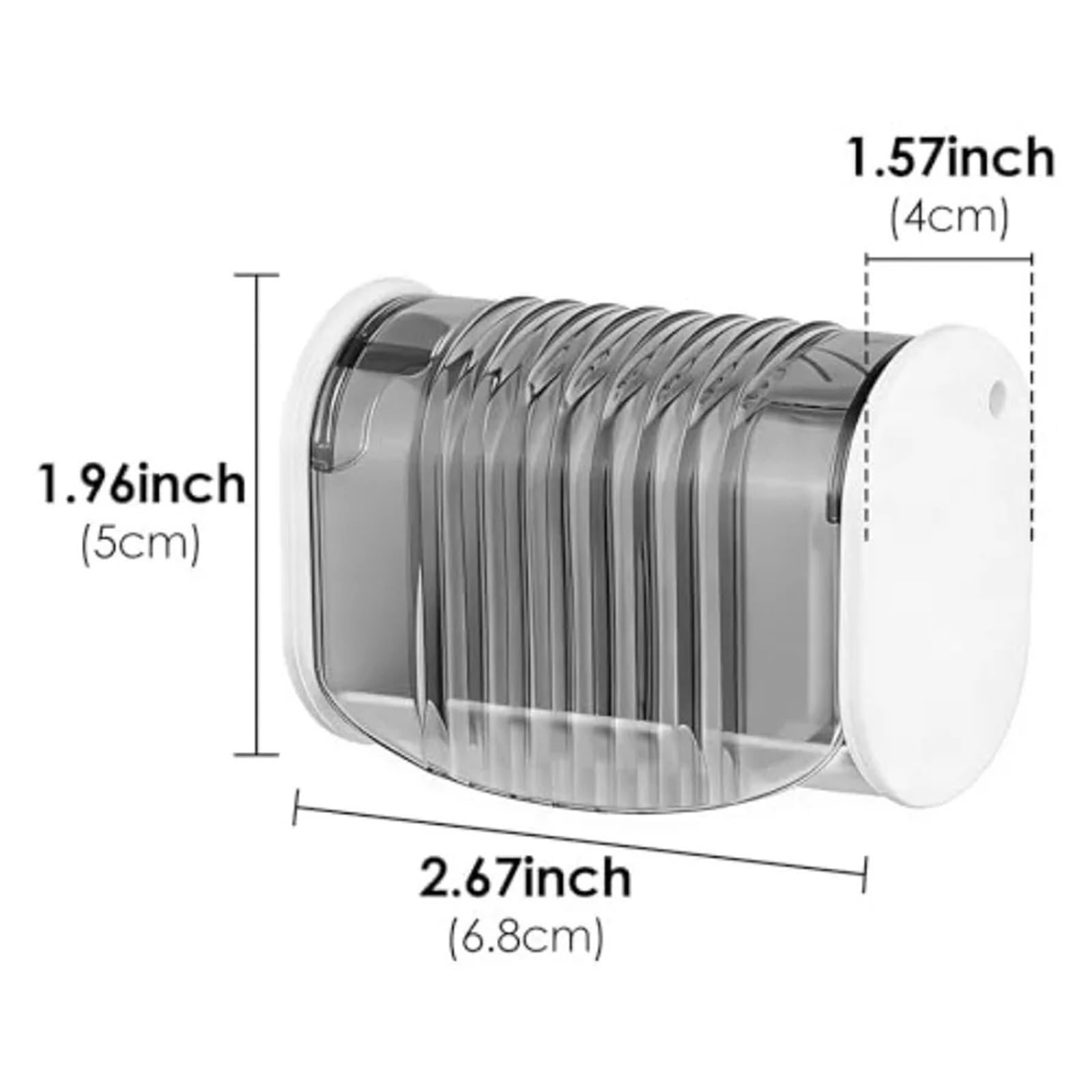 Porta Spazzolini Da Parete Portaspazzolino da parete 2 slot | Con coperchio organizer autoadesivo for doccia da bagno(2Pack)