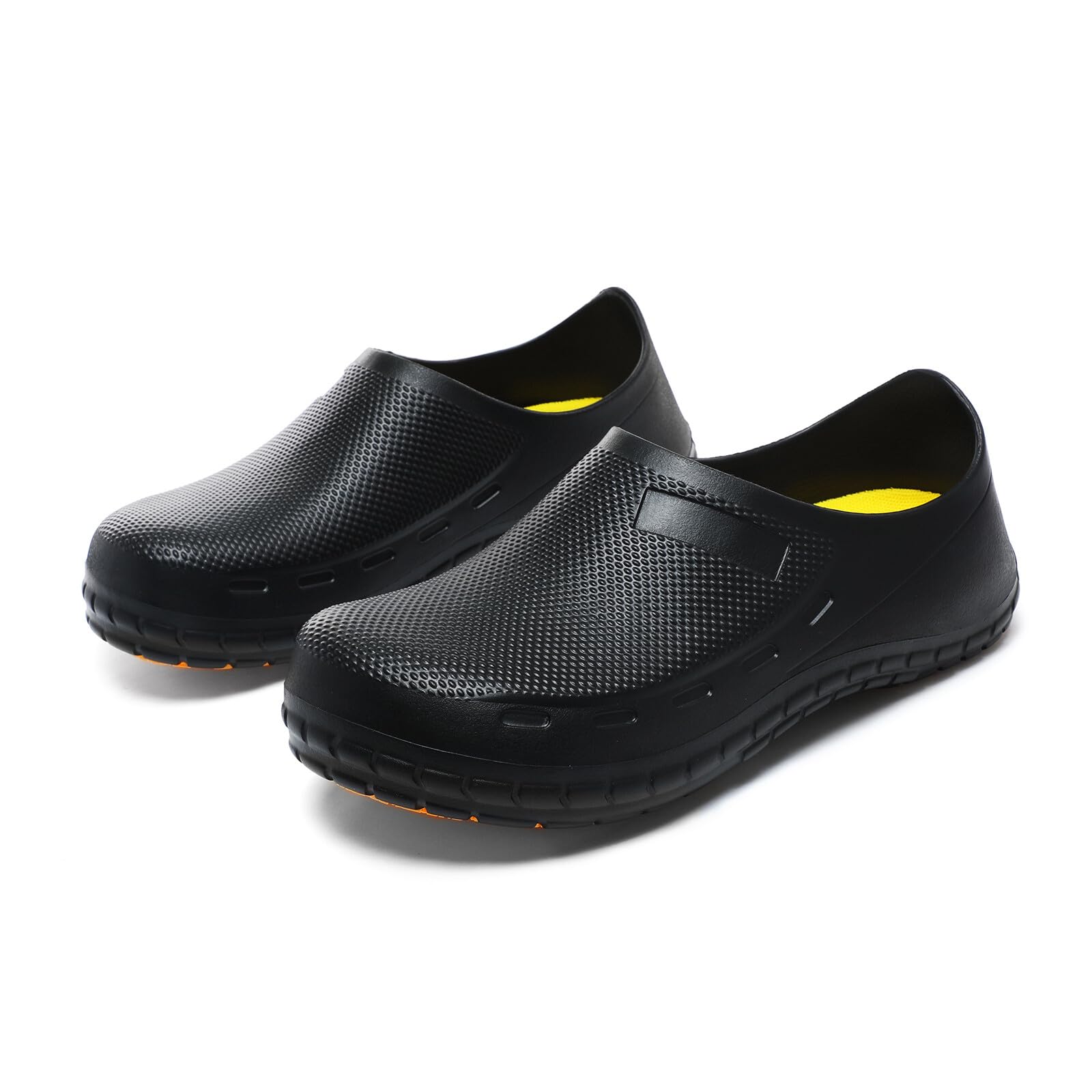 Bella Bays Unisex-Erwachsene Clogs Gartenschuhe Wasserdicht Gartenclogs rutschfest Küche leichte Eva Clogs Shoe Arbeits Sicherheitsclog Schwarz 37-44 EU